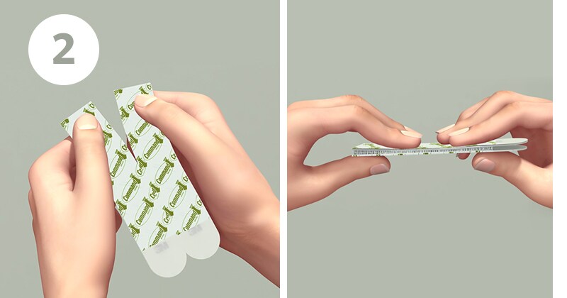 Step 2 - Separate strips. Click strips together.
